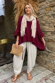 Made in Italy Santos Artist Smock Bordeaux - 